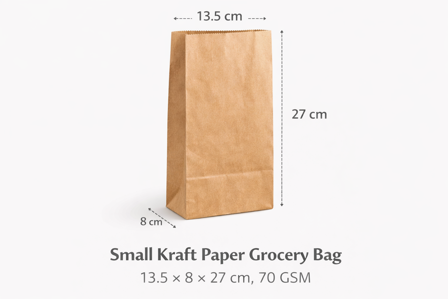 Small Kraft Paper Grocery Bag